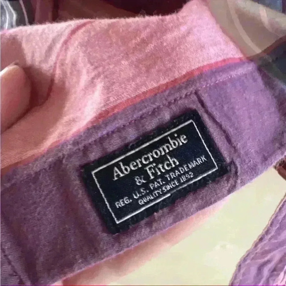 Abercrombie And Fitch Men’s Plaid Button Down Shirt - Small - Picture 4 of 4